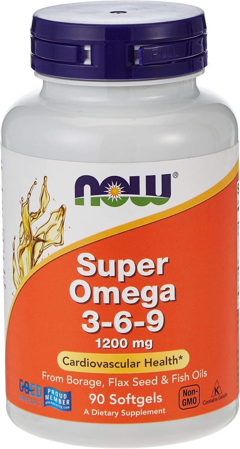 مکمل گیاهی امگا ۳-۶-۹، NOW Foods، مدل Super Omega 3-6-9، 90 سافت‌ژل