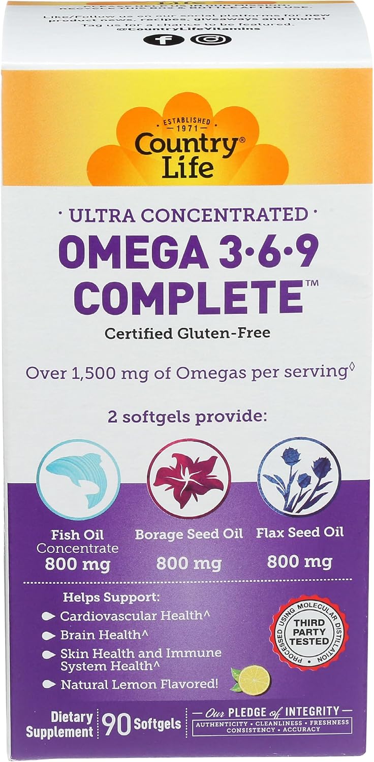 مکمل امگا ۳-۶-۹، Country Life، مدل Omega 3-6-9 Complete