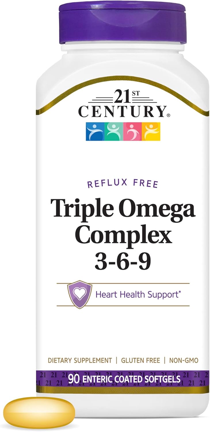 مکمل امگا ۳-۶-۹، 21st Century، مدل Triple Omega 3-6-9 Complex، 90 سافت‌ژل