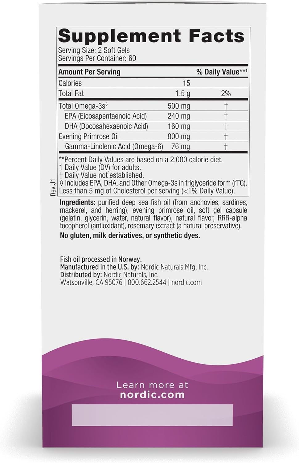 مکمل امگا ۳ بانوان، Nordic Naturals، مدل Omega Woman، طعم لیمو