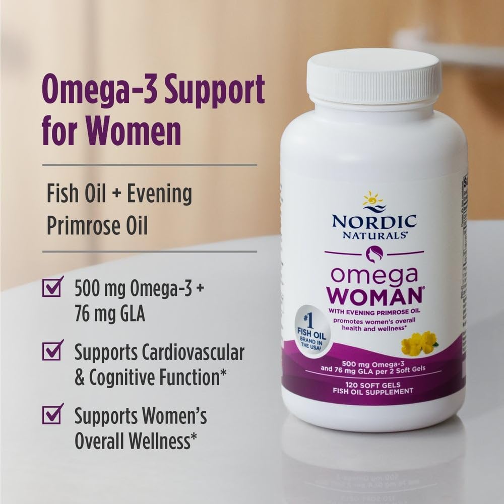 مکمل امگا ۳ بانوان، Nordic Naturals، مدل Omega Woman، طعم لیمو