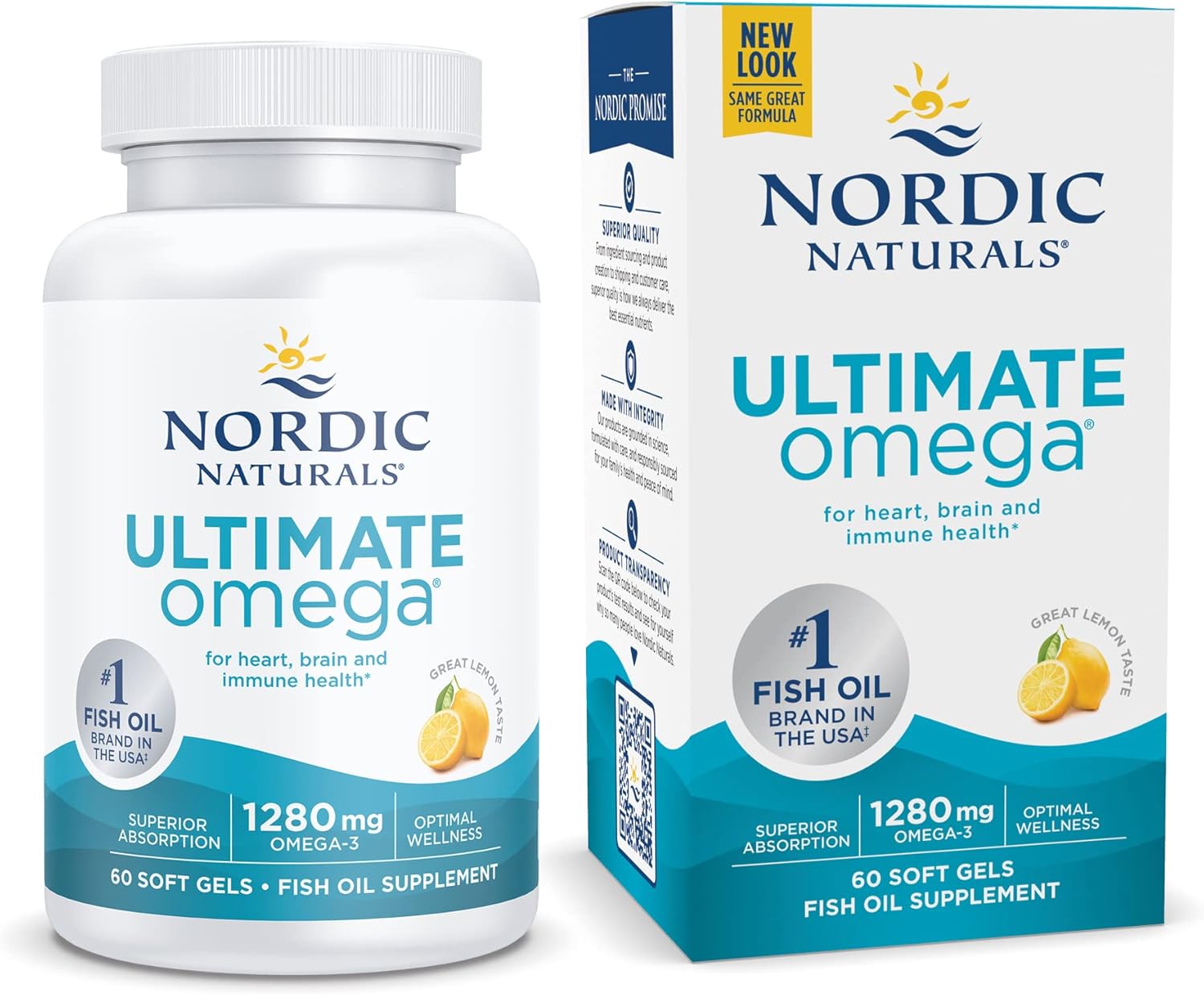 کپسول روغن ماهی امگا ۳، Nordic Naturals، مدل Ultimate Omega، 60 سافت‌ژل، طعم لیمو