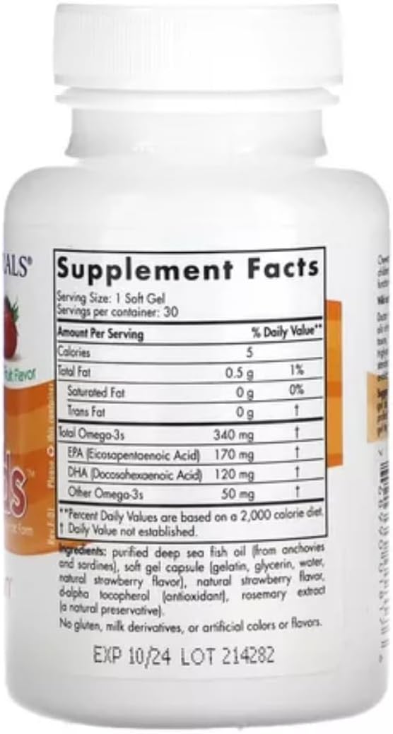 مکمل امگا ۳ کودکان، Nordic Naturals، مدل Daily Omega Kids، 30 سروینگ، طعم توت‌فرنگی