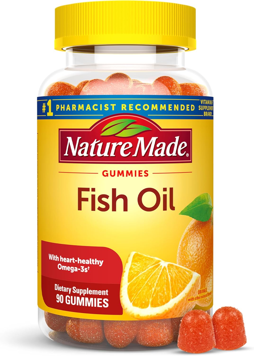پاستیل امگا ۳، Nature Made، 57 میلی‌گرم، 90 عدد، طعم توت‌فرنگی