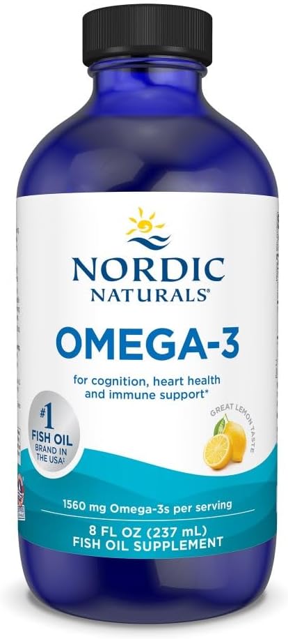 روغن ماهی امگا ۳ مایع، Nordic Naturals، 8 اونس مایع، طعم لیمو
