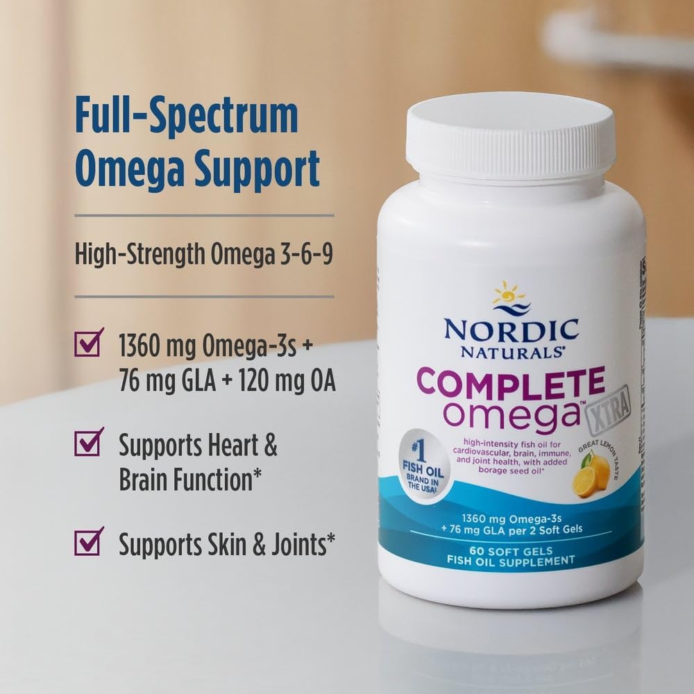 مکمل امگا ۳-۶-۹، Nordic Naturals، مدل Complete Omega Xtra، 60 سافت‌ژل