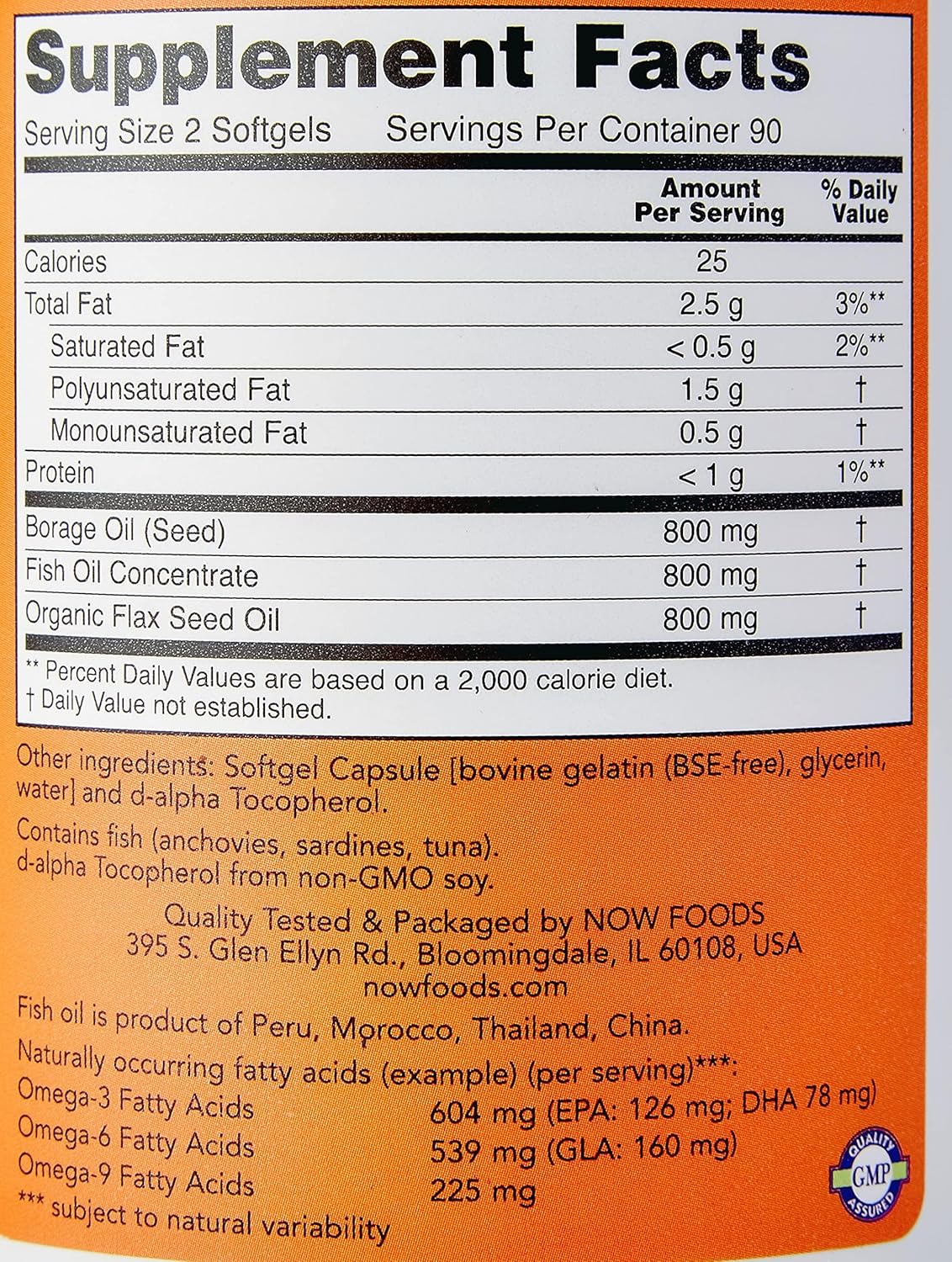 مکمل گیاهی امگا ۳-۶-۹، NOW Foods، مدل Super Omega 3-6-9، 180 سافت‌ژل