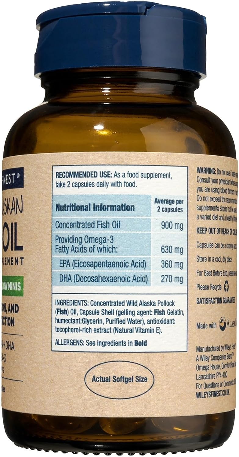 کپسول روغن ماهی امگا ۳، Wiley's Finest، 60 کپسول