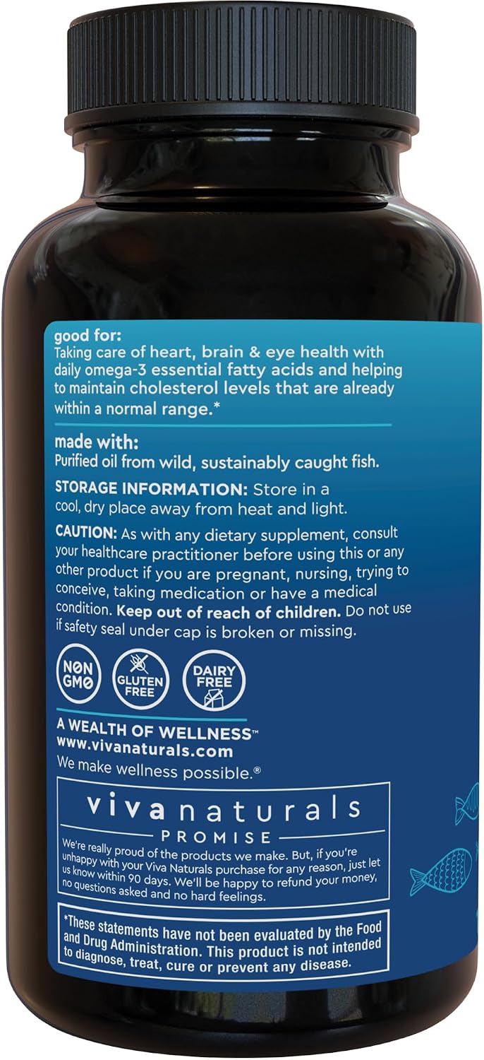 کپسول روغن ماهی امگا ۳، Viva Naturals