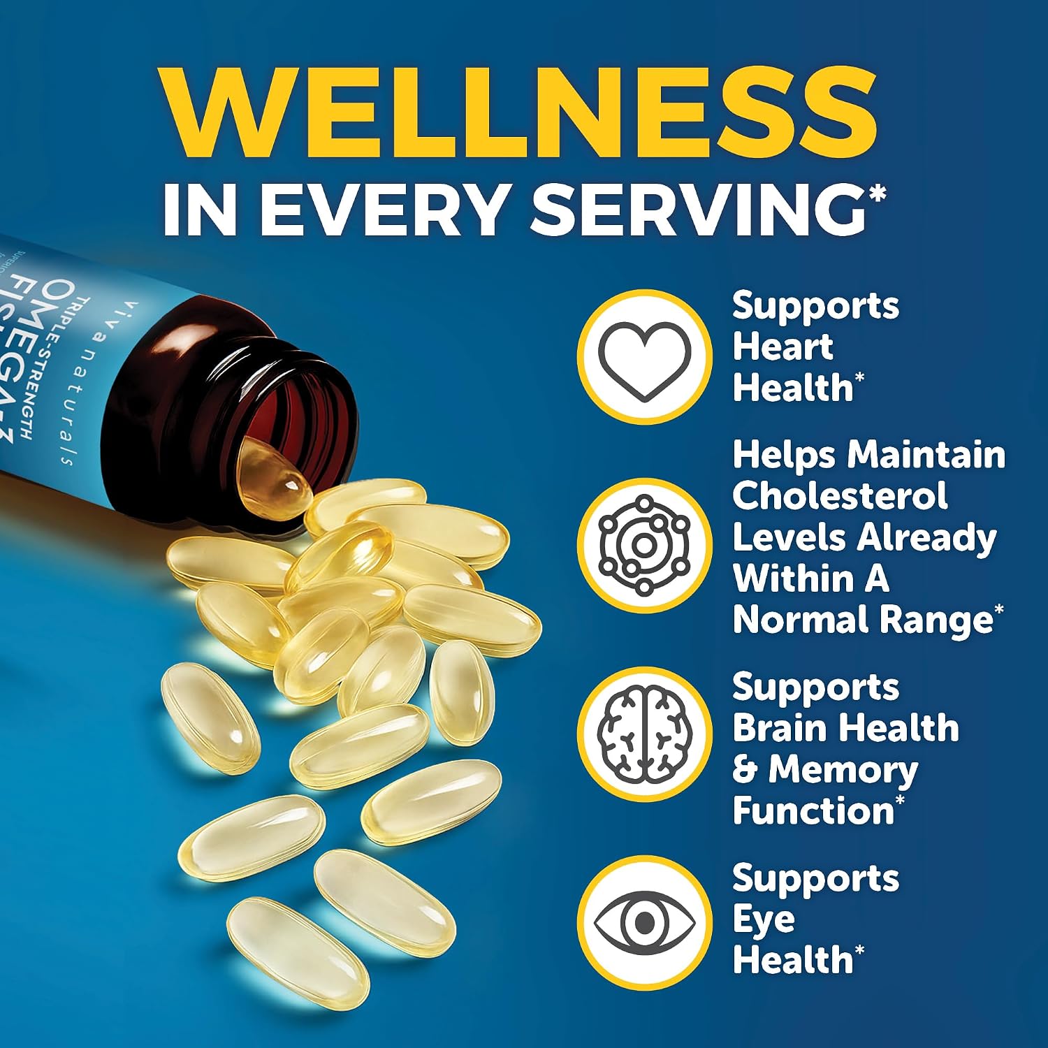 کپسول روغن ماهی امگا ۳، Viva Naturals