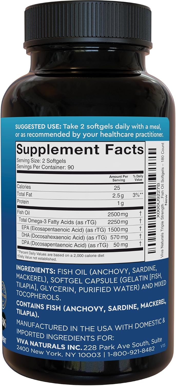 کپسول روغن ماهی امگا ۳، Viva Naturals