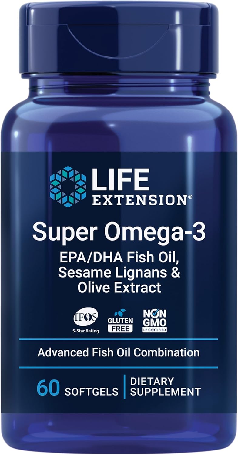 کپسول روغن ماهی امگا ۳، Life Extension، 60 سافت‌ژل