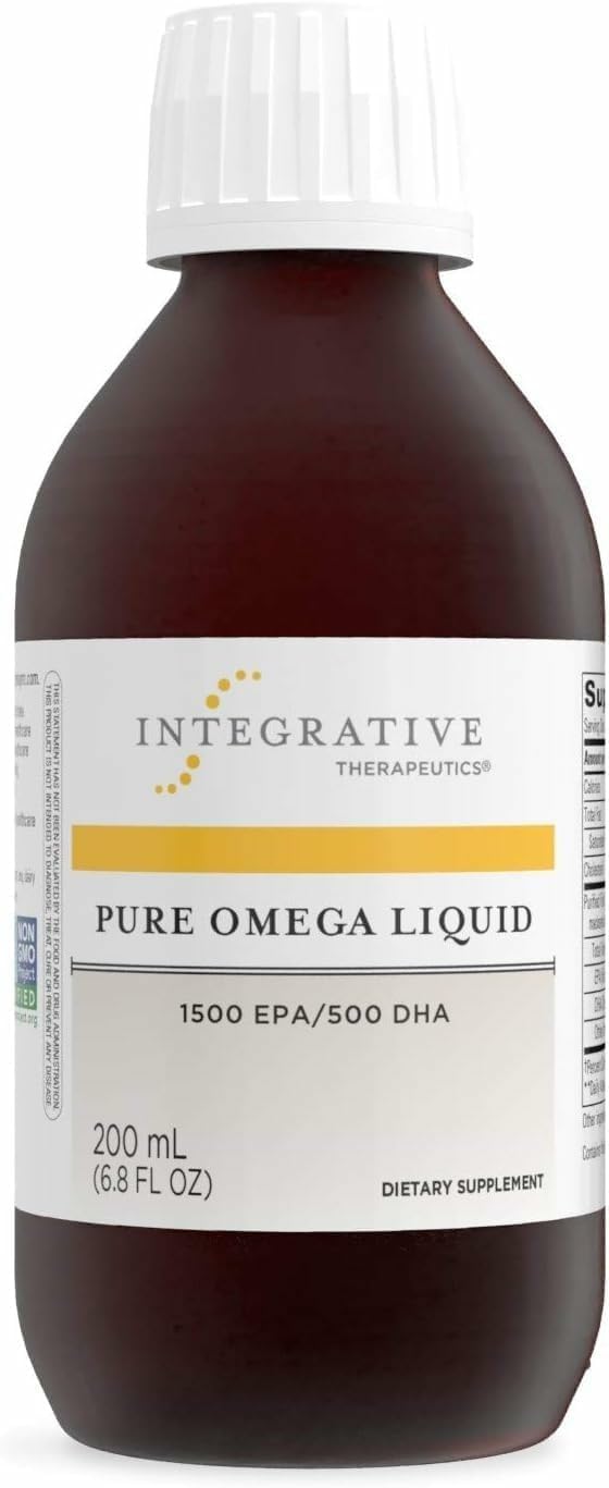 روغن ماهی امگا ۳ مایع، Integrative Therapeutics، مدل Pure Omega Liquid، 40 سروینگ، طعم لیمو
