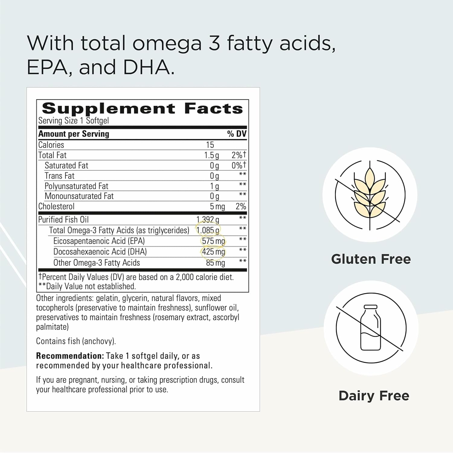 کپسول روغن ماهی امگا ۳، Integrative Therapeutics، مدل Pure Omega Ultra HP، 90 عدد