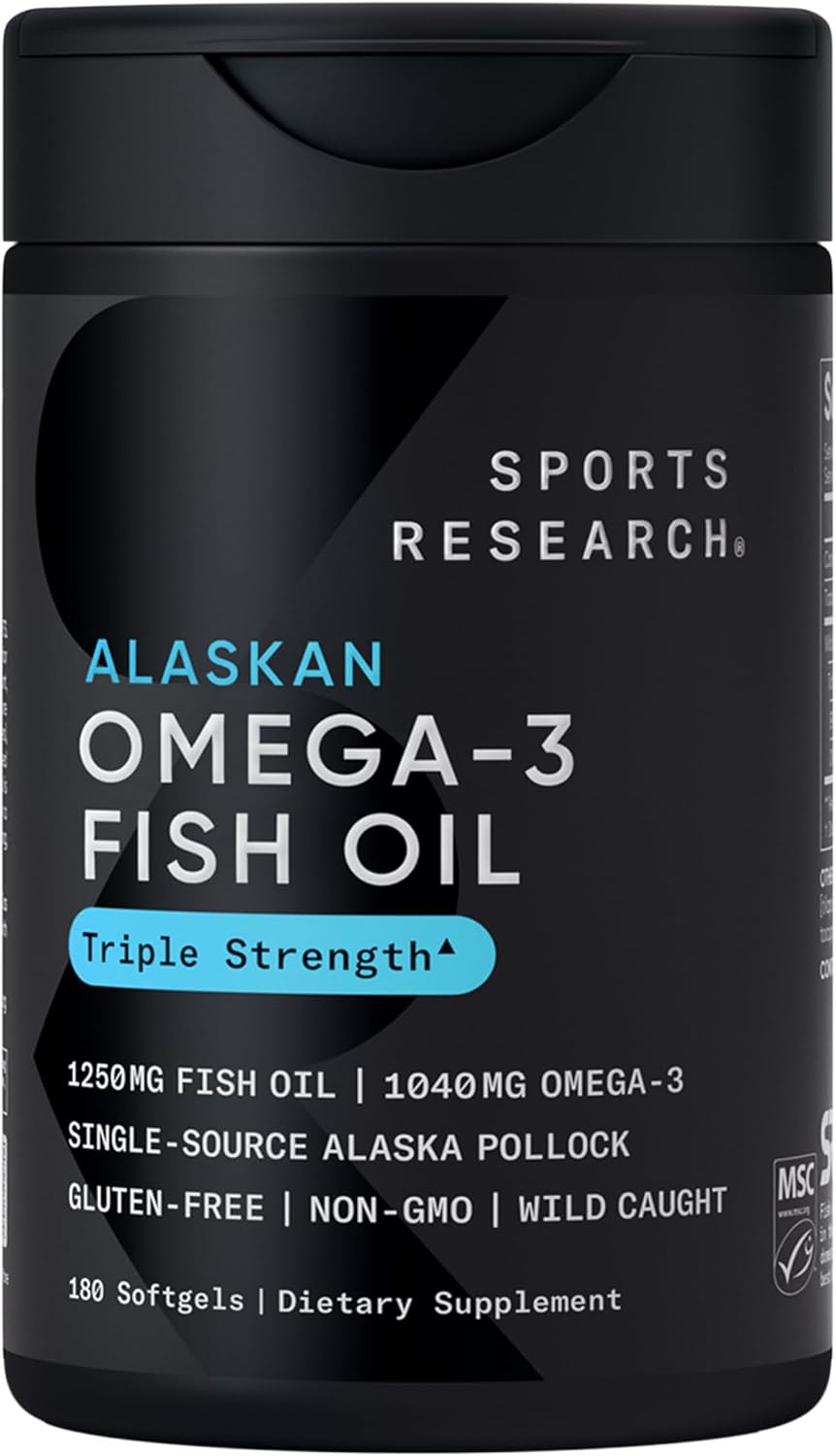 کپسول روغن ماهی امگا ۳، Sports Research، 180 سافت‌ژل
