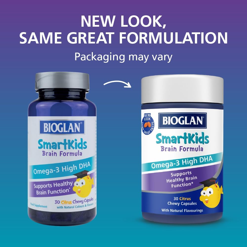 کپسول جویدنی امگا ۳ کودکان، Bioglan، 30 عدد جویدنی، طعم مرکبات