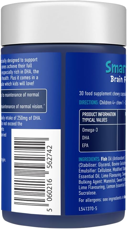 کپسول جویدنی امگا ۳ کودکان، Bioglan، 30 عدد جویدنی، طعم مرکبات