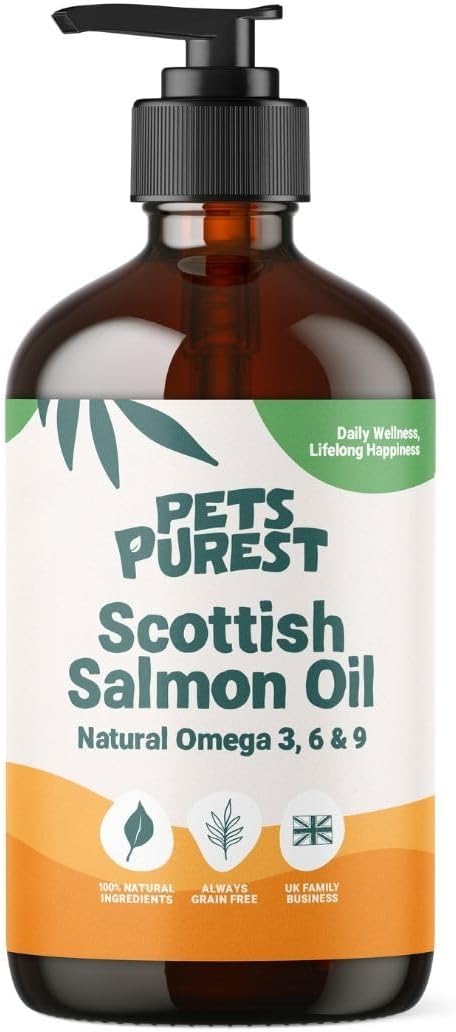 روغن سالمون امگا ۳ برای سگ و گربه، Pets Purest، 500 میلی‌لیتر