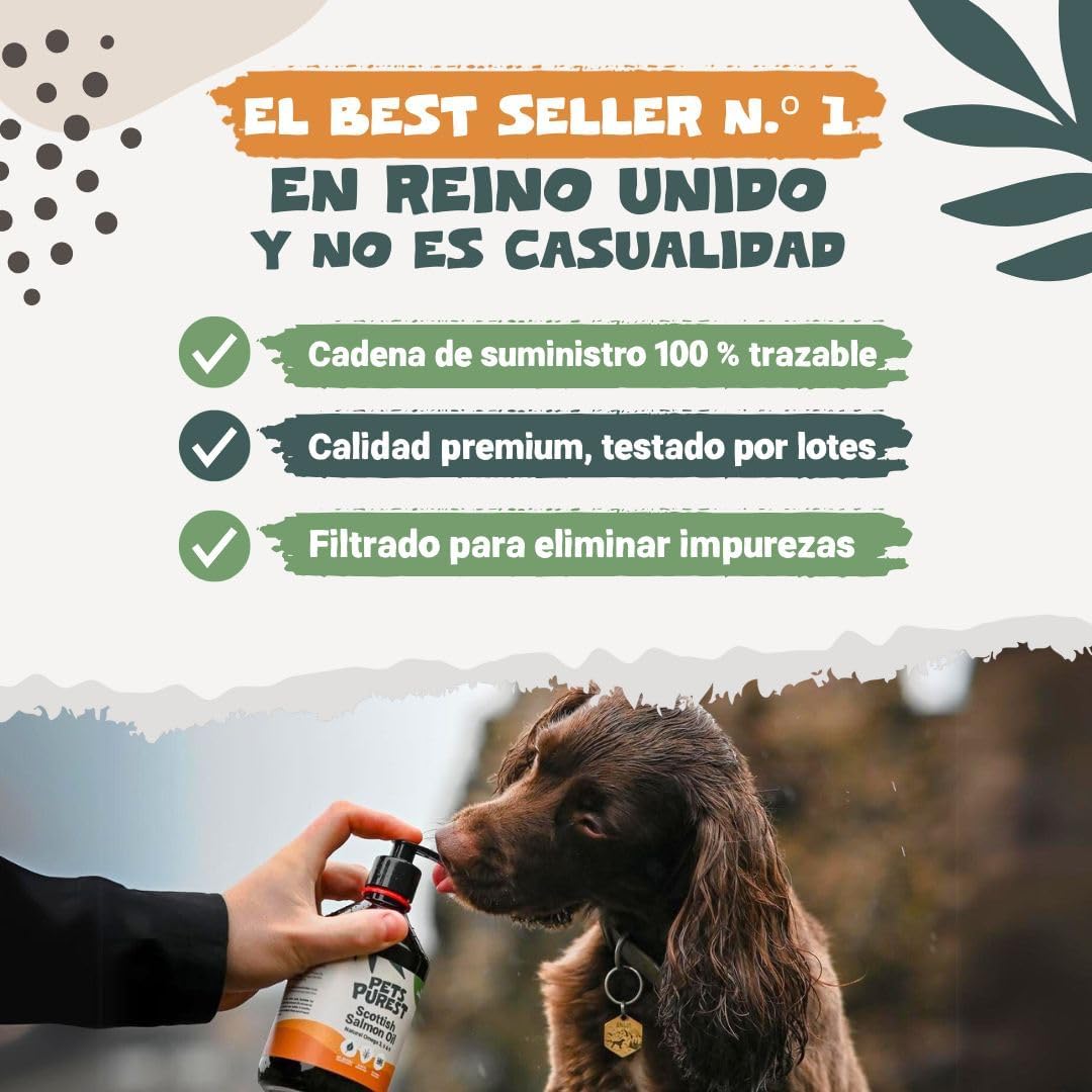 روغن سالمون امگا ۳ برای سگ و گربه، Pets Purest، 500 میلی‌لیتر