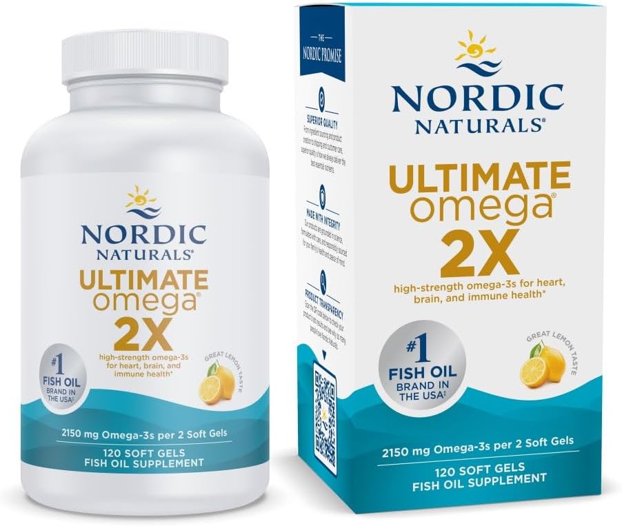 کپسول روغن ماهی امگا ۳، Nordic Naturals، مدل Ultimate Omega 2X، 120 سافت‌ژل