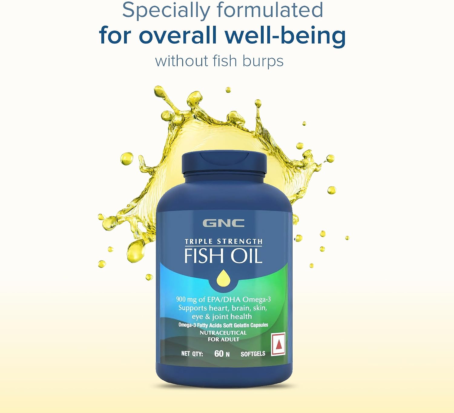 کپسول روغن ماهی امگا ۳، GNC، 1500 میلی‌گرم، EPA 540 میلی‌گرم و DHA 360 میلی‌گرم، 60 سافت‌ژل