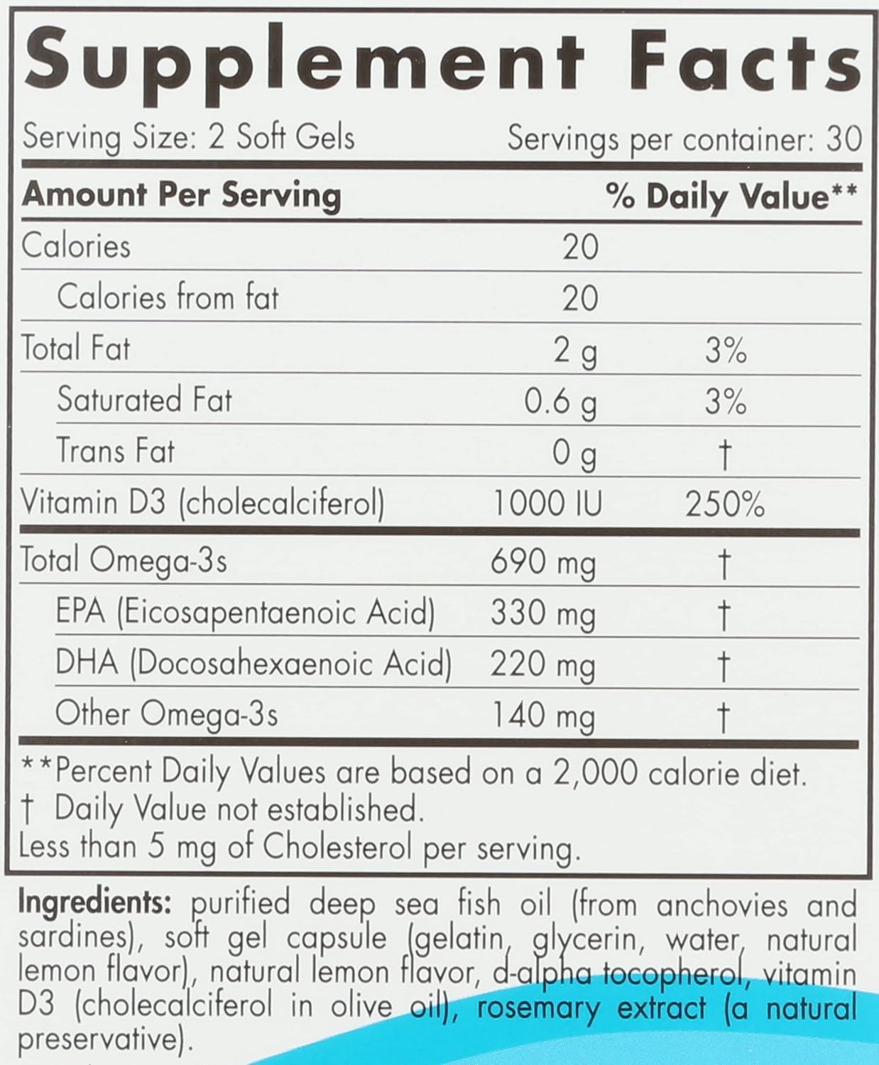 کپسول روغن ماهی امگا ۳، Nordic Naturals، مدل Omega-3D، 60 سافت‌ژل، طعم لیمو
