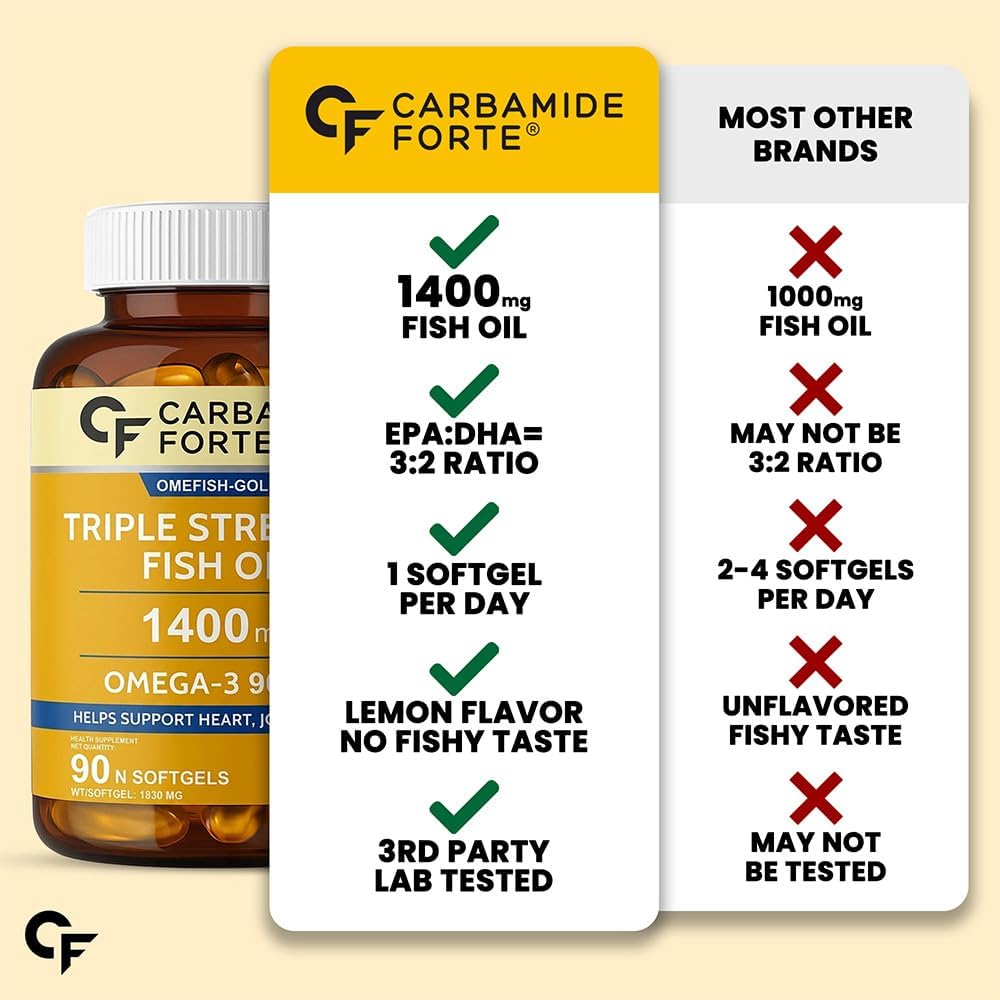 کپسول روغن ماهی امگا ۳، Carbamide Forte، 90 کپسول