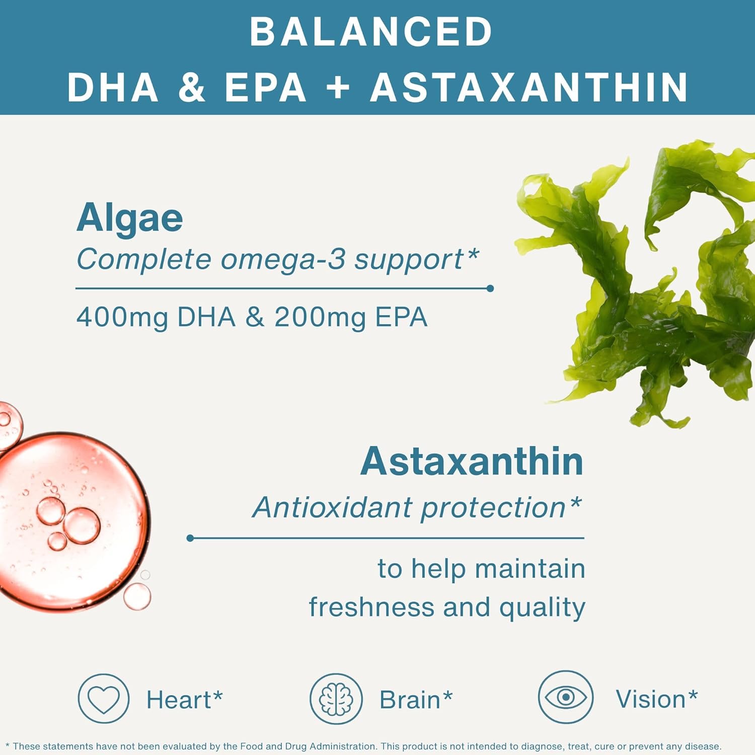 مکمل وگان امگا ۳ روغن جلبک، Igennus، EPA 200 میلی‌گرم و DHA 600 میلی‌گرم، 30 سروینگ
