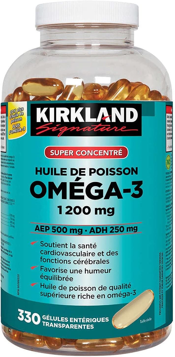 کپسول روغن ماهی امگا ۳، KIRKLAND، 1200 میلی‌گرم