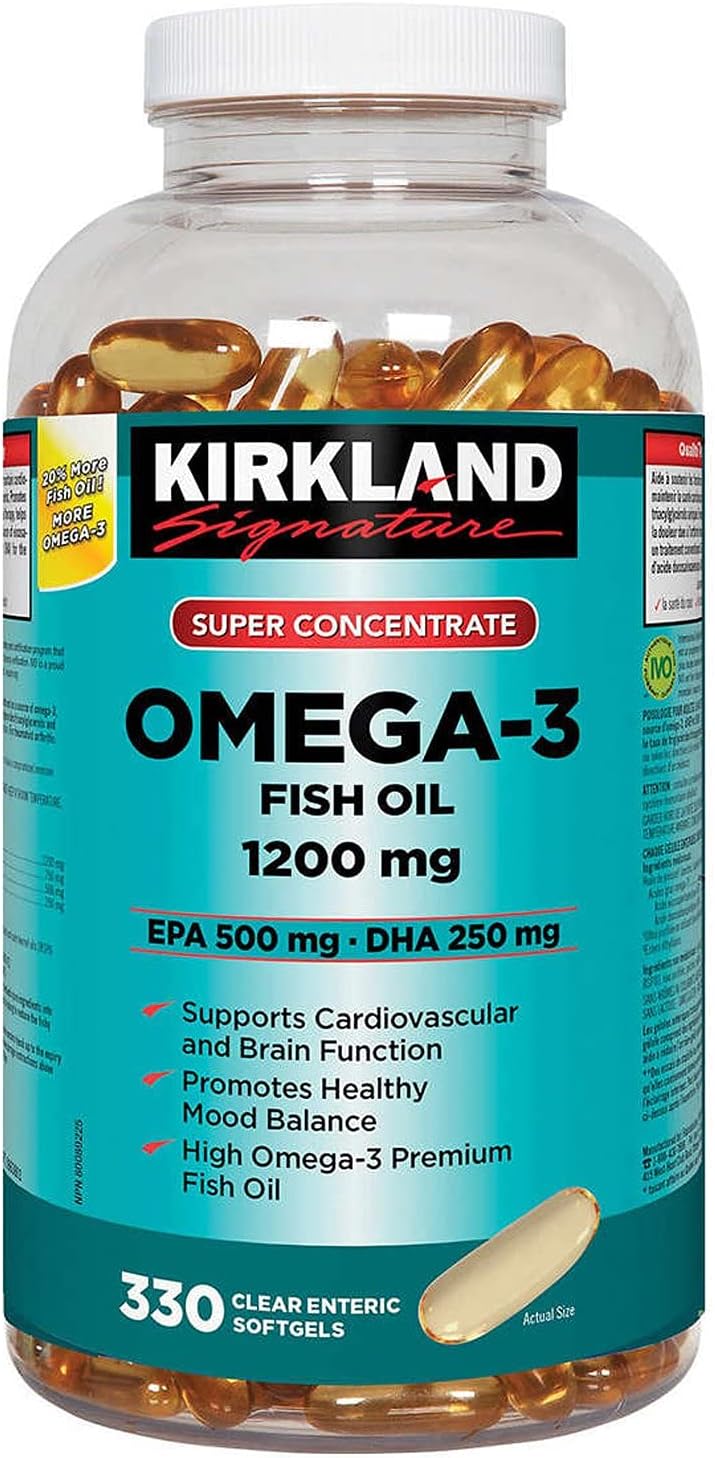 کپسول روغن ماهی امگا ۳، KIRKLAND، 1200 میلی‌گرم