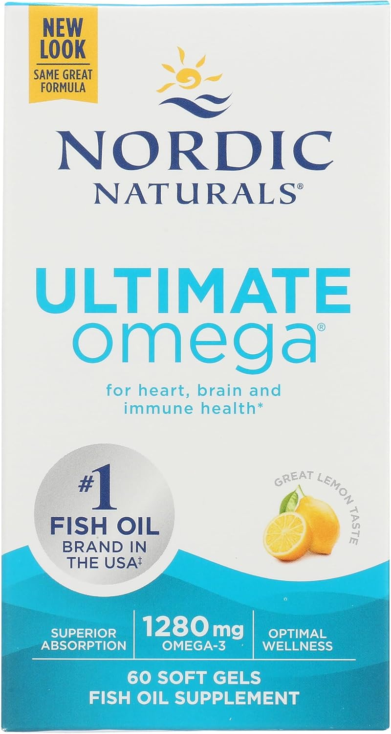 کپسول روغن ماهی امگا ۳، Nordic Naturals، مدل Ultimate Omega، 60 سافت‌ژل، طعم لیمو