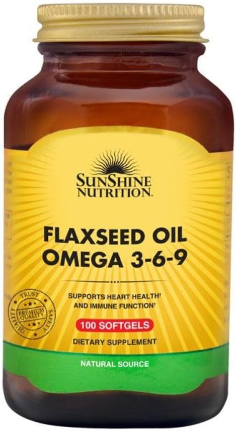 مکمل گیاهی امگا ۳-۶-۹، Sunshine Nutrition، 100 سافت‌ژل