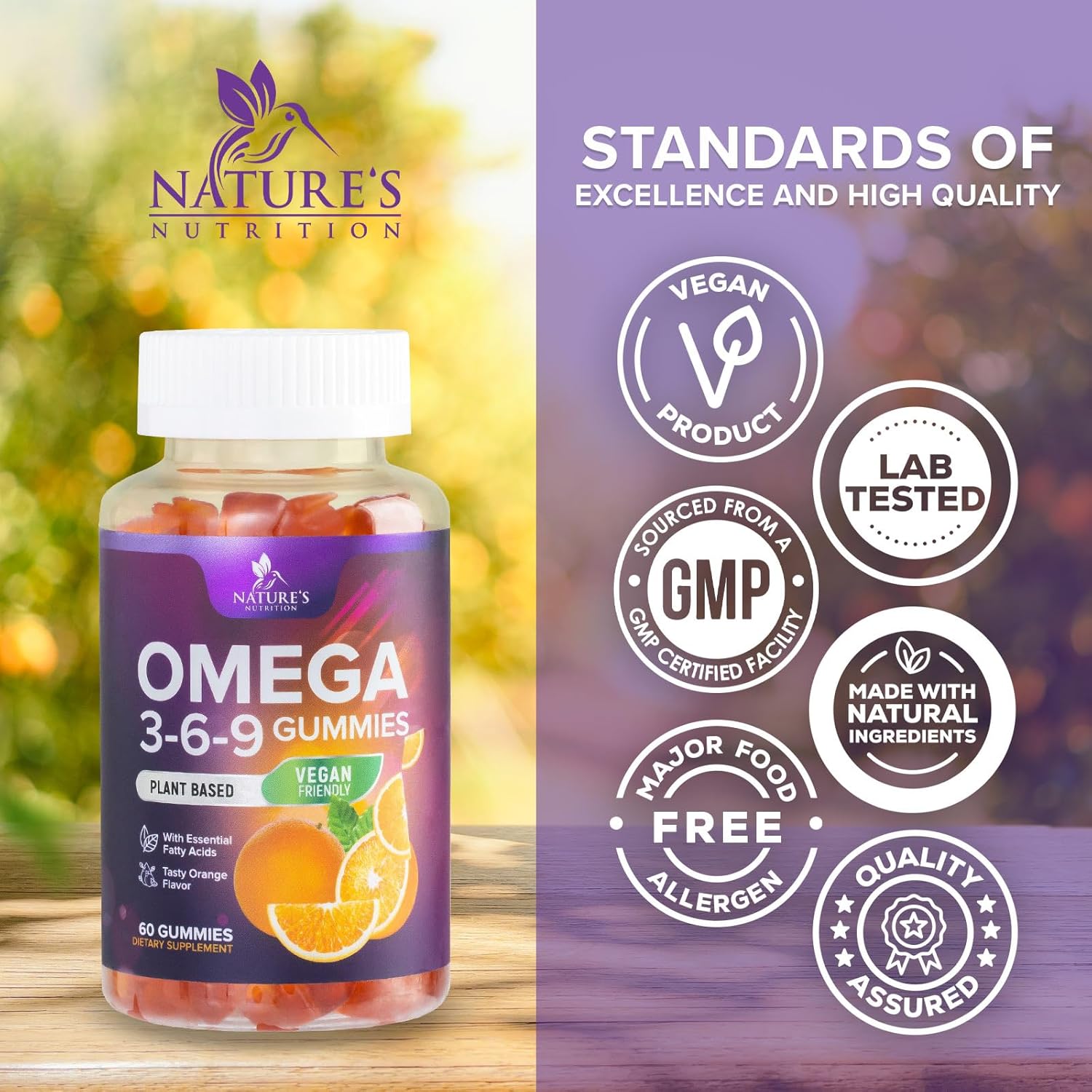 مکمل گیاهی امگا ۳-۶-۹، Nature's Nutrition، 60 پاستیل