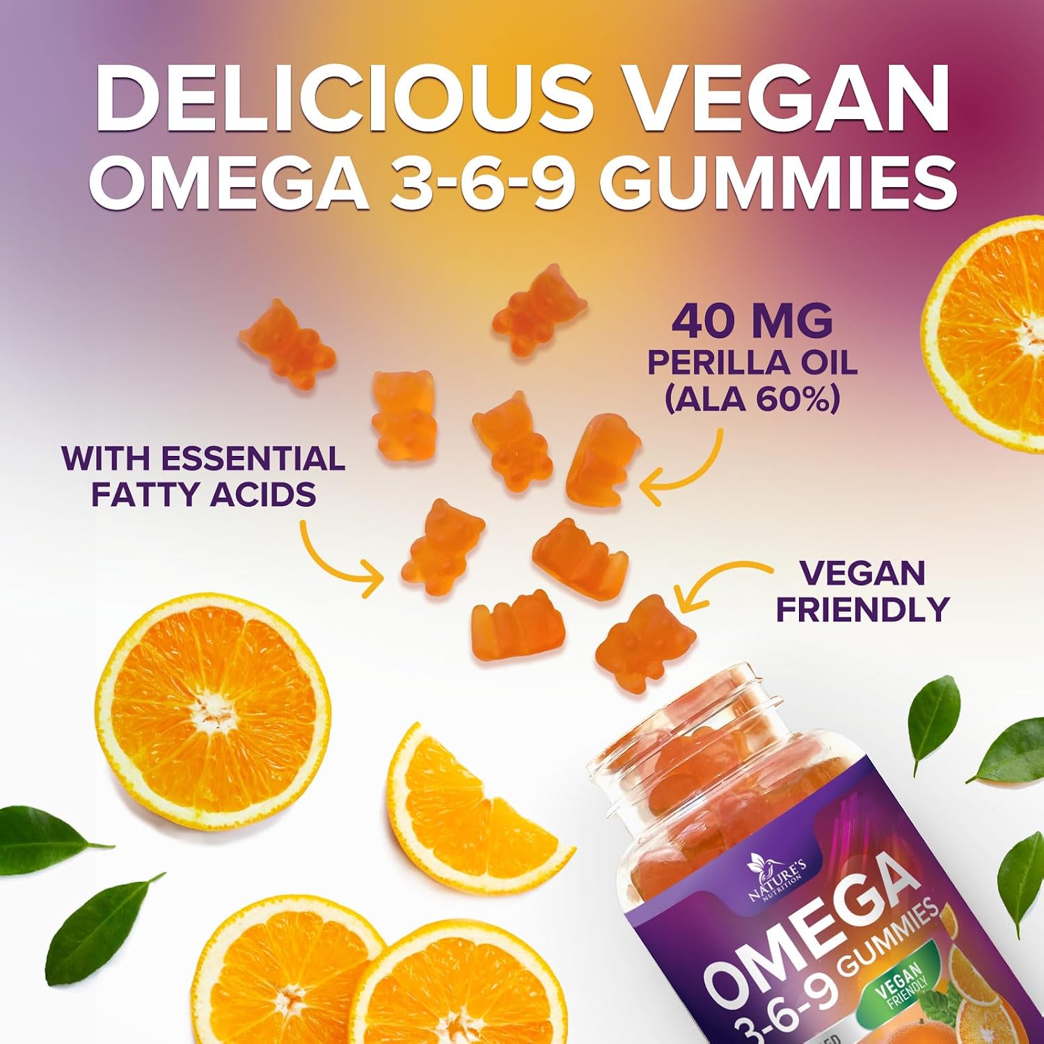 مکمل گیاهی امگا ۳-۶-۹، Nature's Nutrition، 60 پاستیل