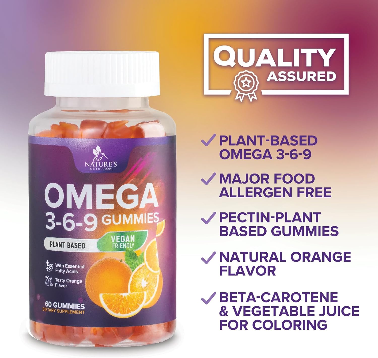 مکمل گیاهی امگا ۳-۶-۹، Nature's Nutrition، 60 پاستیل
