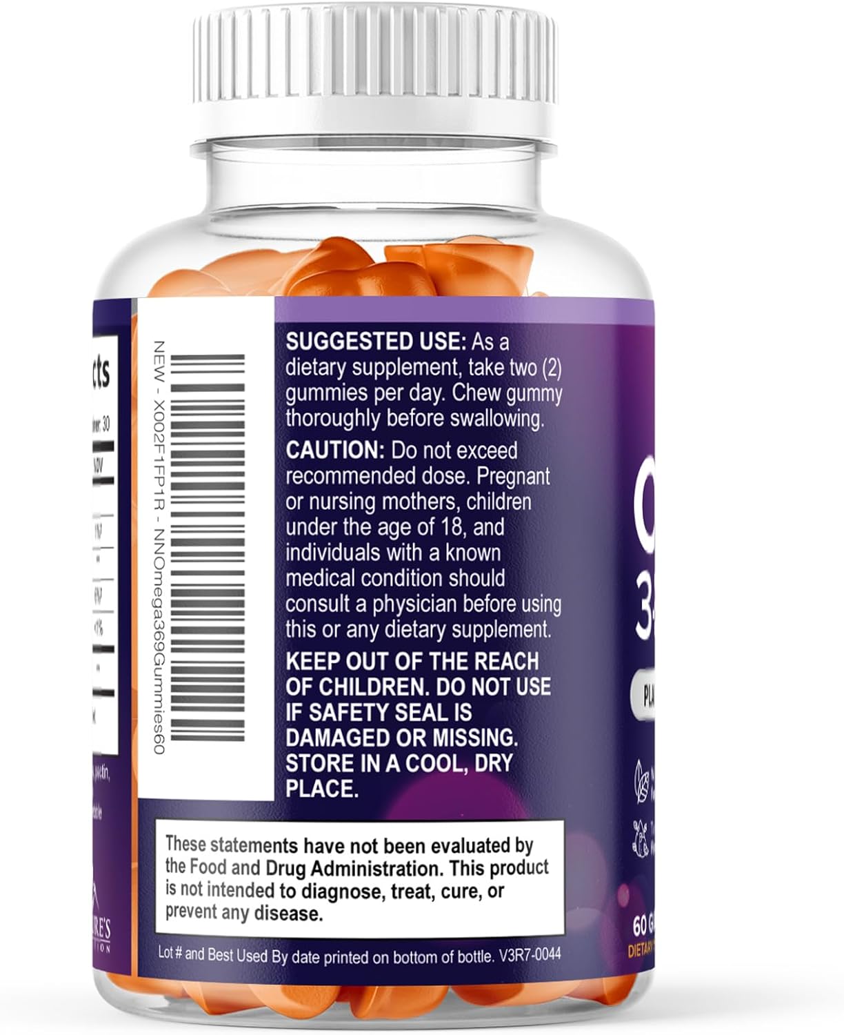 مکمل گیاهی امگا ۳-۶-۹، Nature's Nutrition، 60 پاستیل