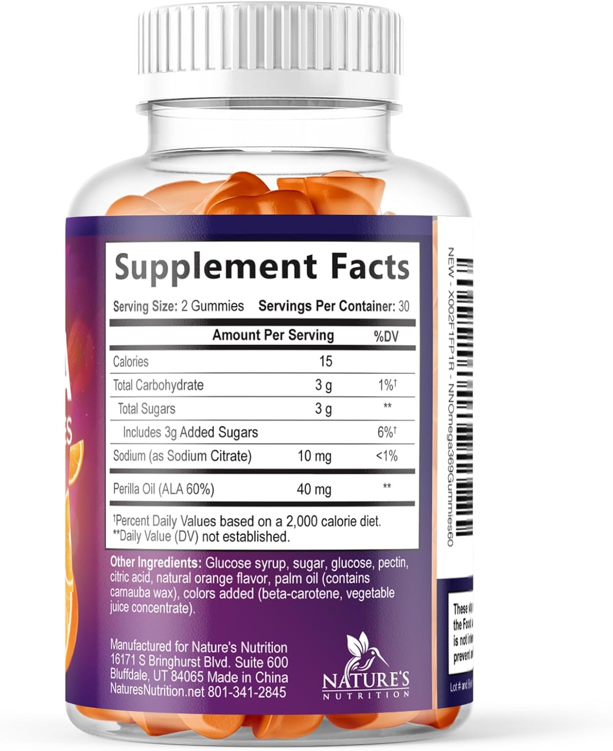 مکمل گیاهی امگا ۳-۶-۹، Nature's Nutrition، 60 پاستیل