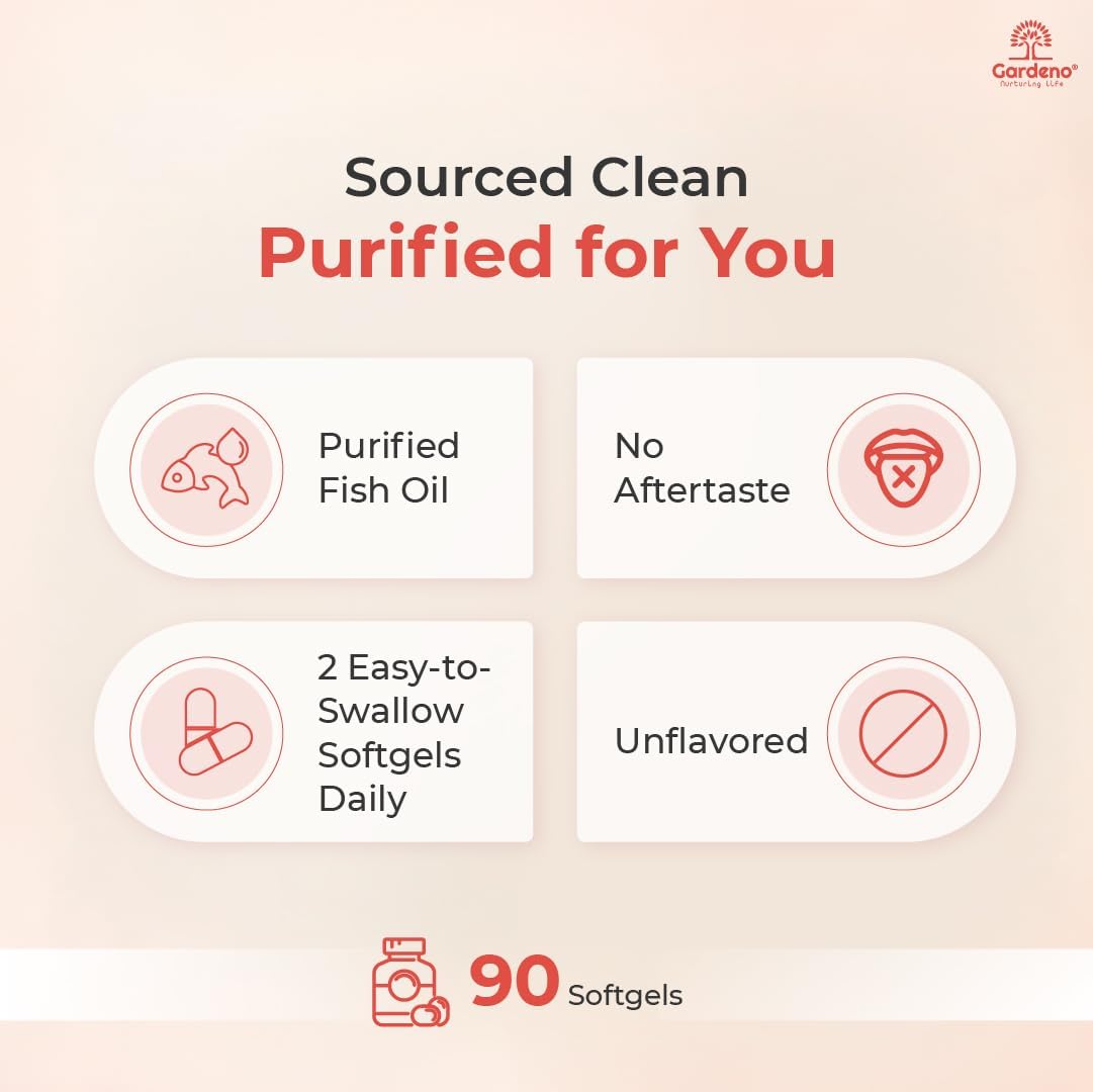 مکمل امگا ۳ و DHA دوران بارداری، Gardeno Nurturing Life، 90 سافت‌ژل