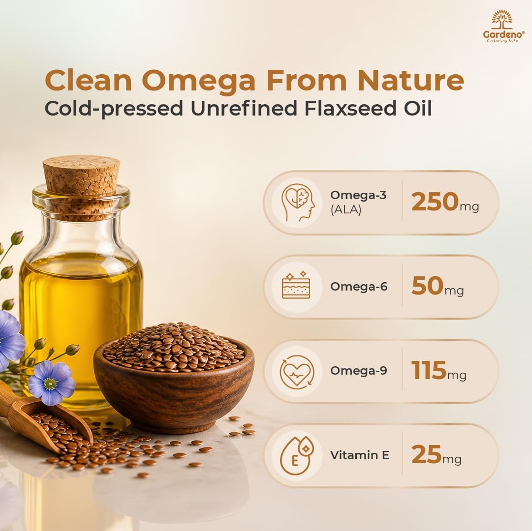 مکمل گیاهی امگا ۳-۶-۹، Gardeno Nurturing Life، 90 سافت‌ژل