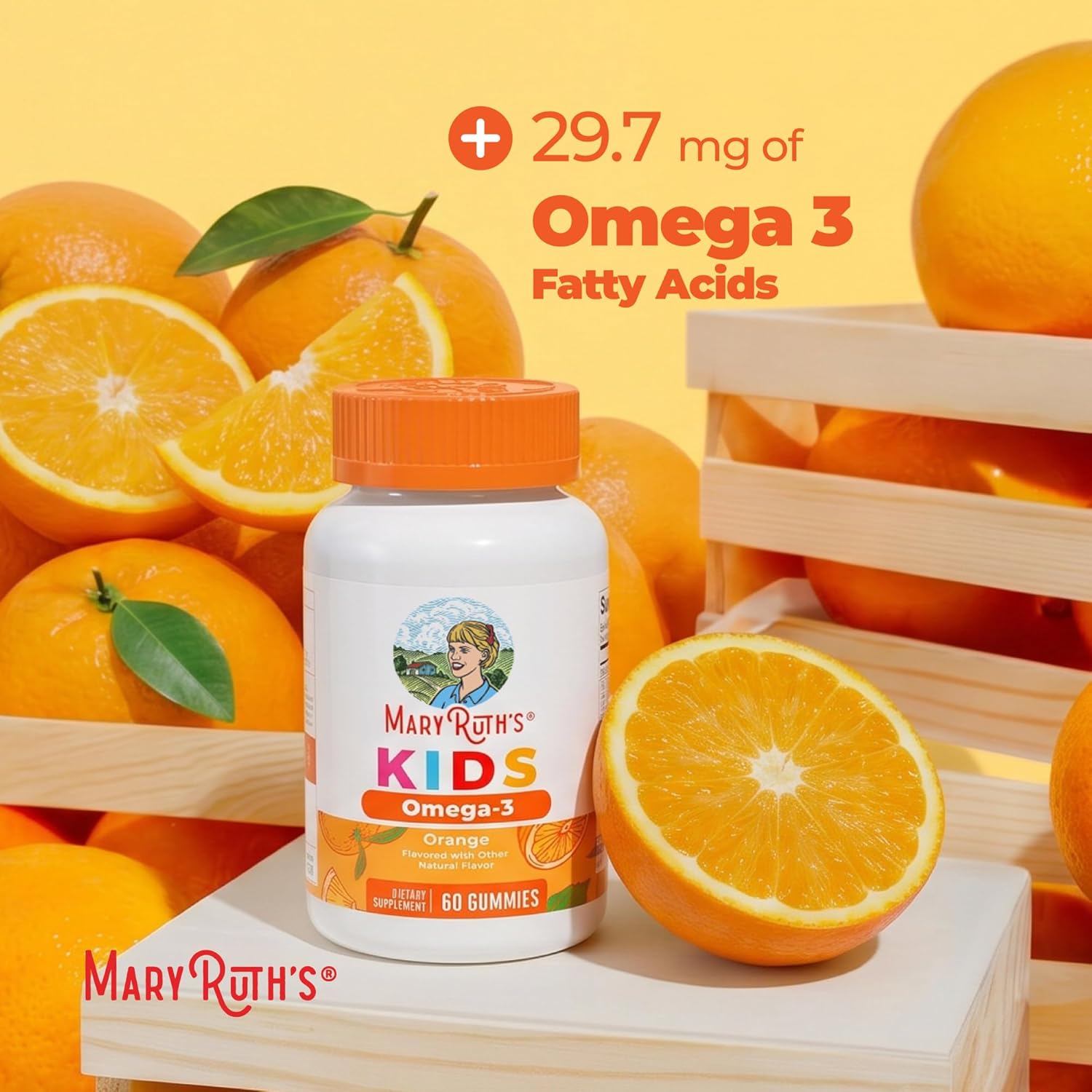 پاستیل امگا ۳ کودکان، MaryRuth Organics، 3 پاستیل