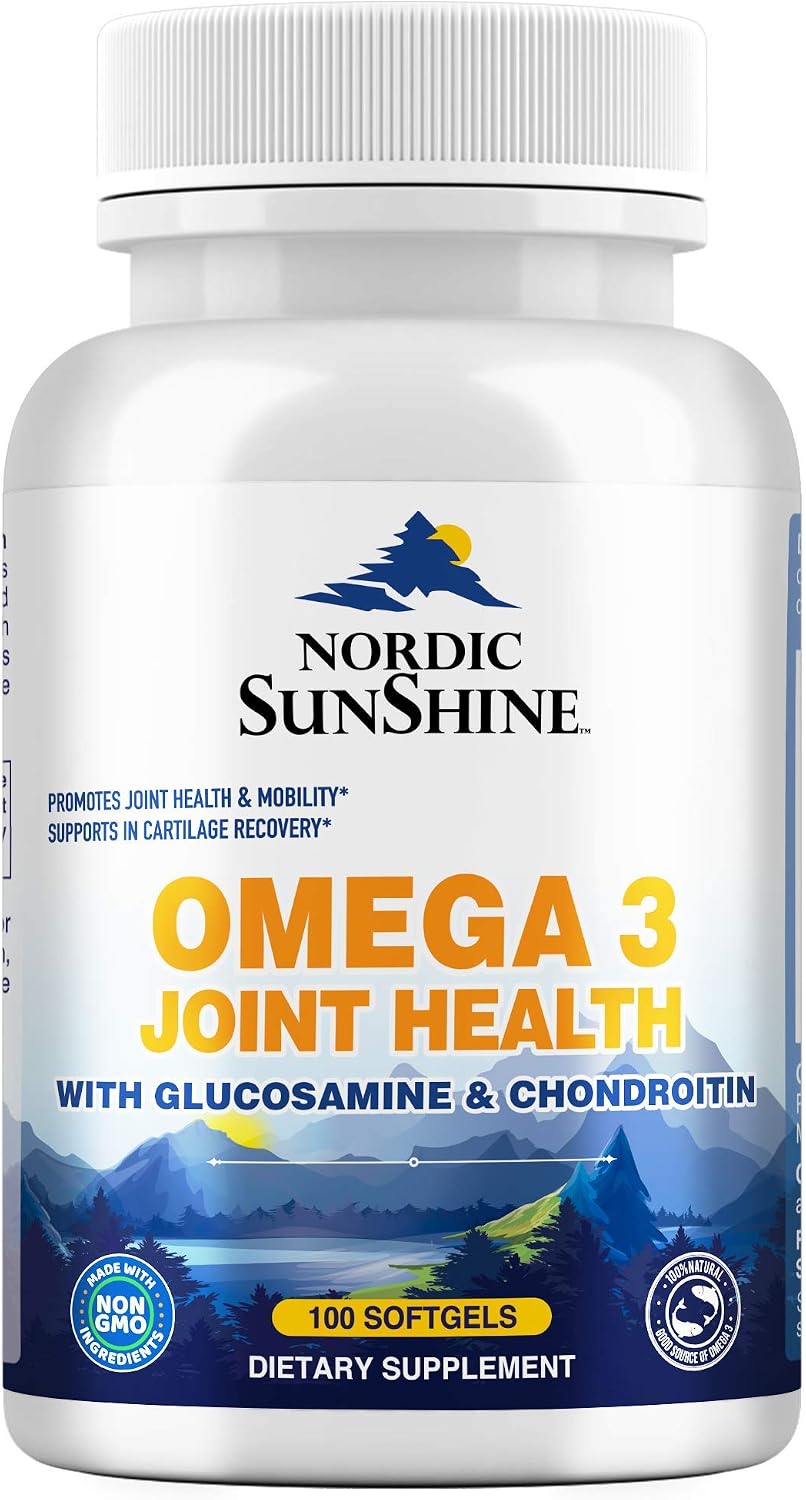 مکمل امگا ۳ و گلوکزامین، Nordic Sunshine، 100 سافت‌ژل