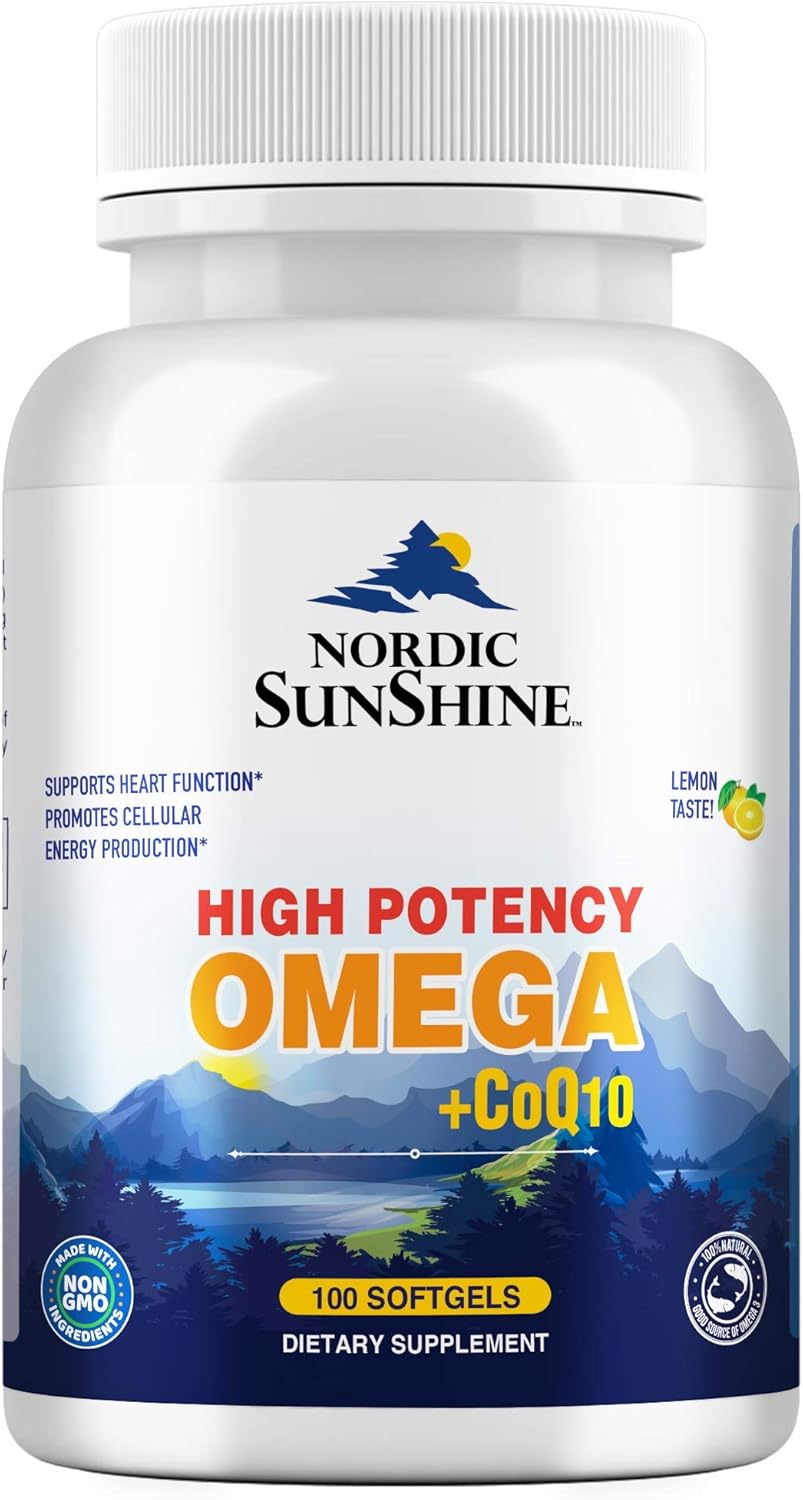 مکمل امگا ۳ و کوآنزیم Q10، Nordic Sunshine، 100 سافت‌ژل