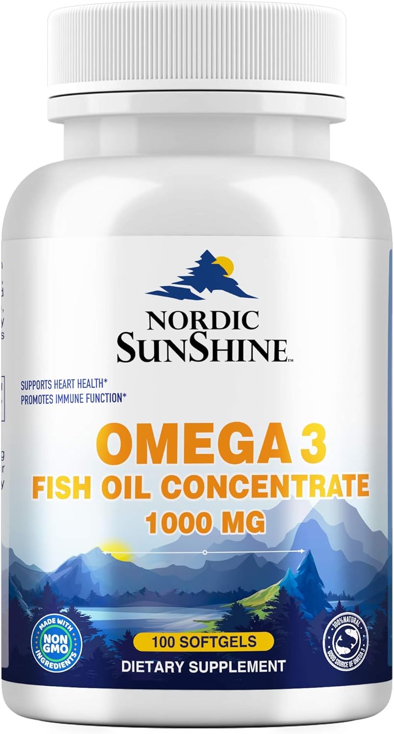 کپسول روغن ماهی امگا ۳، Nordic Sunshine، 100 سافت‌ژل