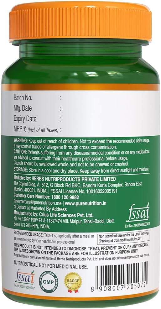 مکمل گیاهی امگا ۳، Pure Nutrition