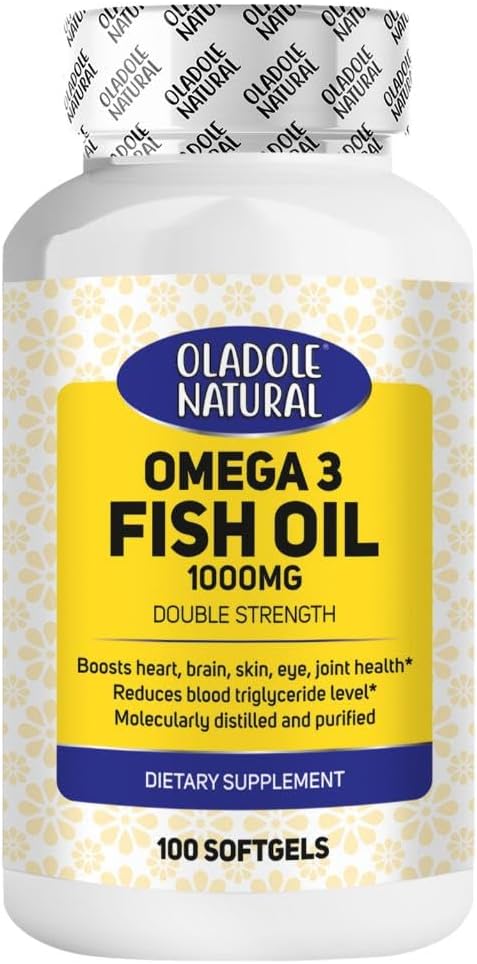کپسول روغن ماهی امگا ۳، Oladole Natural، 1000 میلی‌گرم، EPA 360 میلی‌گرم و DHA 240 میلی‌گرم، 100 سافت‌ژل