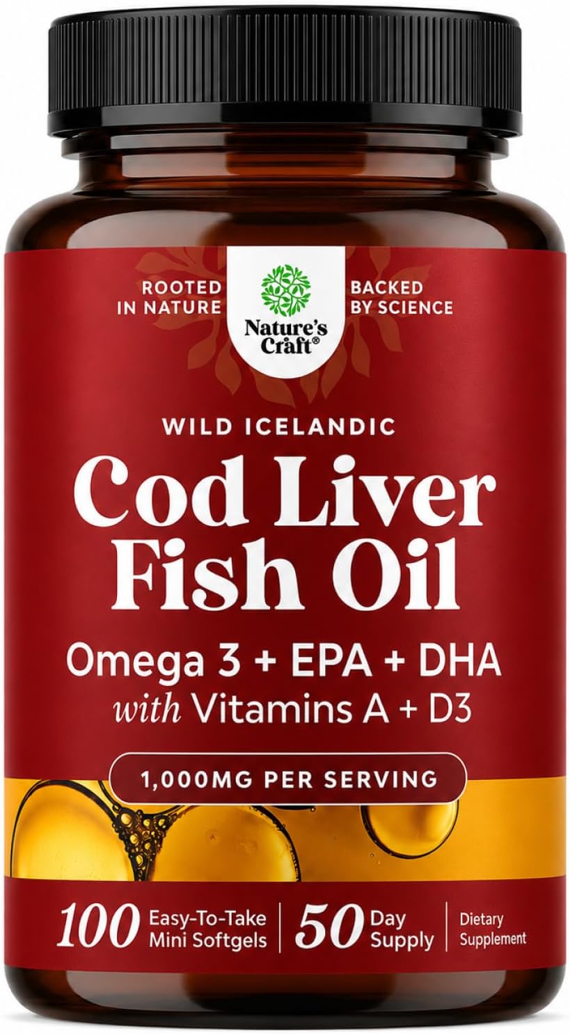 کپسول روغن کبد ماهی امگا ۳، Natures Craft، مدل Total Omega، 1000 میلی‌گرم