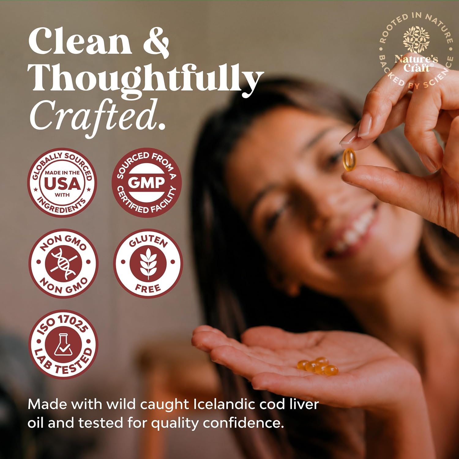 کپسول روغن کبد ماهی امگا ۳، Natures Craft، مدل Total Omega، 1000 میلی‌گرم