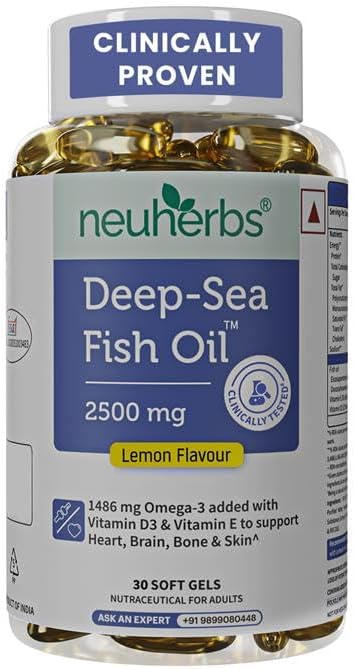 کپسول روغن ماهی امگا ۳، Neuherbs، 30 سافت‌ژل، طعم لیمو