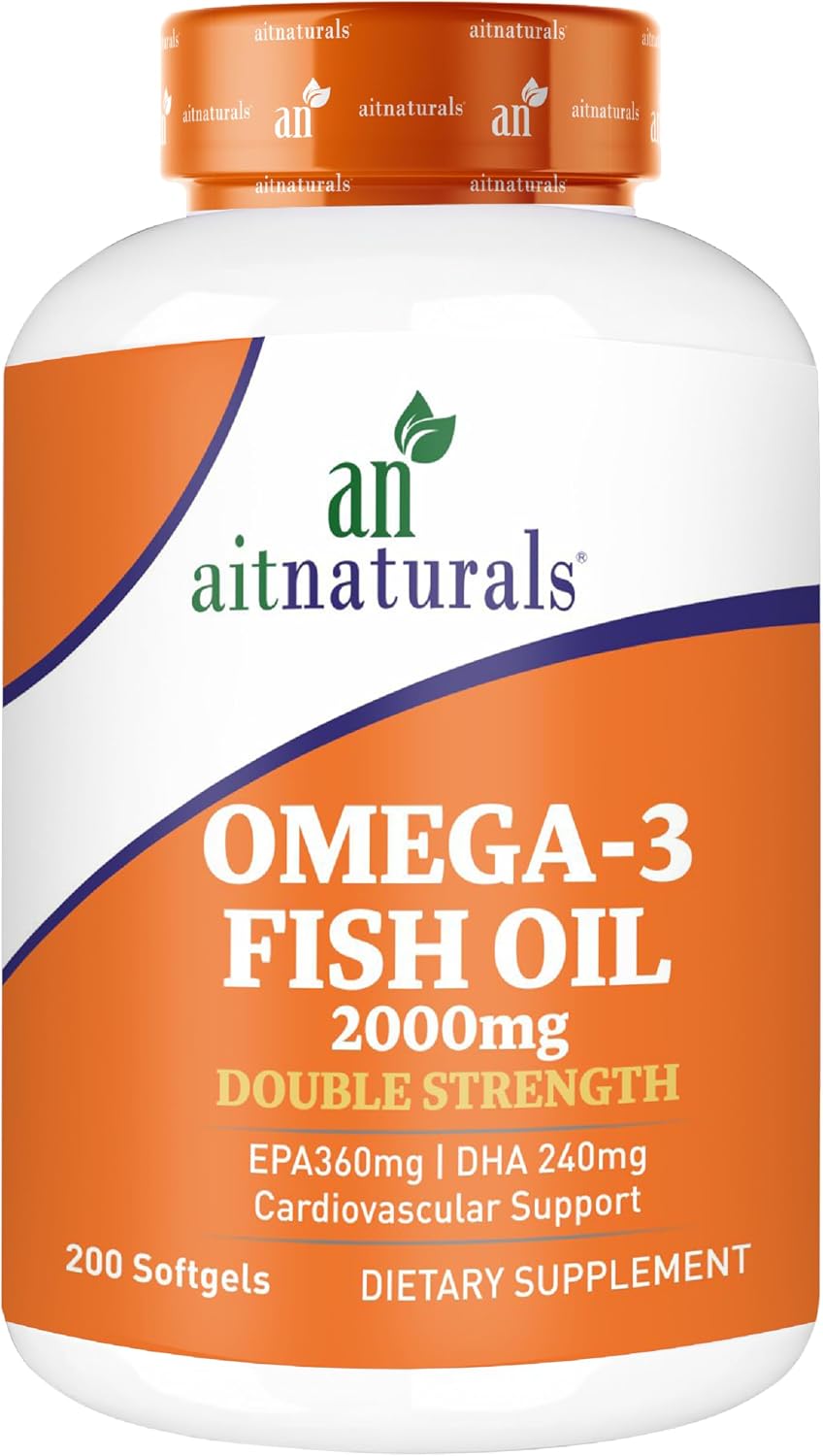 کپسول روغن ماهی امگا ۳، aitnaturals، 200 سافت‌ژل