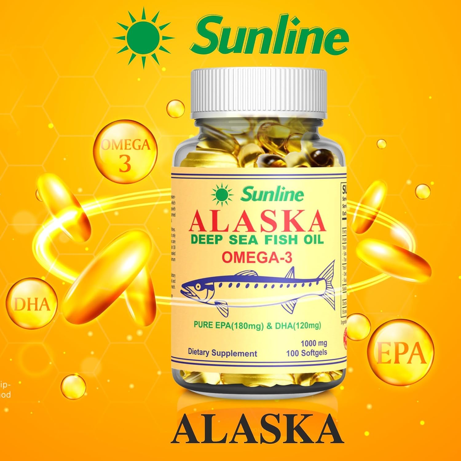 کپسول روغن ماهی امگا ۳، Sunline